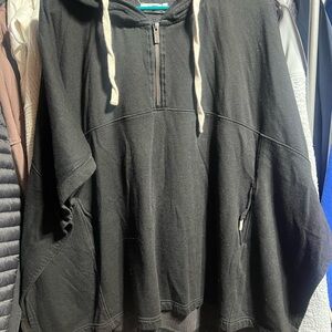 UGG Black Zip-Up Sweater with Cream Accents